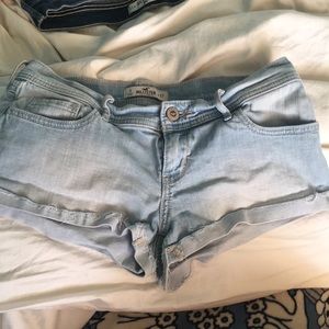 Hollister light denim shorts